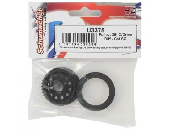 Schumacher Pulley; 35T Overdrive Diff - Cat SX