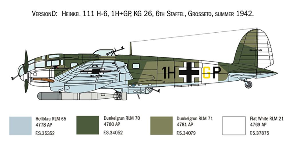 Italeri Heinkel HE-111 H-6  Battle of Britain 80th Anniv