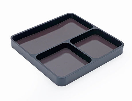 Fastrax Aluminium Square Magnetic Maintenance Tray 98X98Mm Black