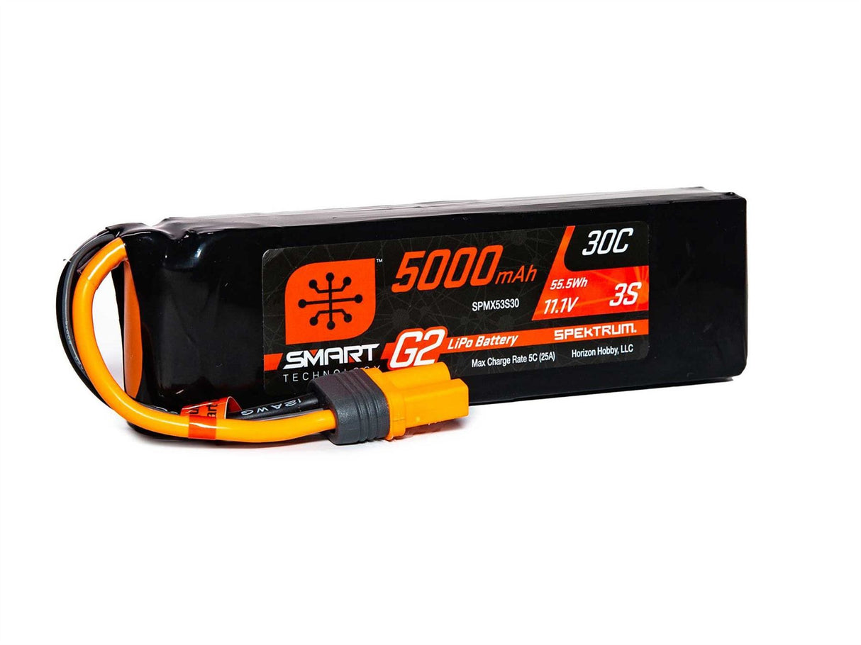 Spektrum 11.1V 5000mAh 3S 30C Smart LiPo G2: IC5