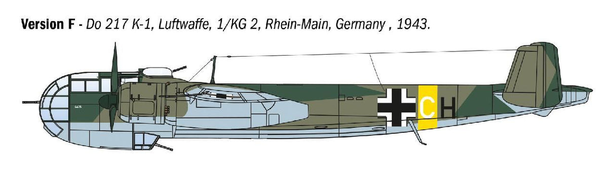 Italeri Dornier Do 217 K-1/K-2 With Fritz X Guided Bombs