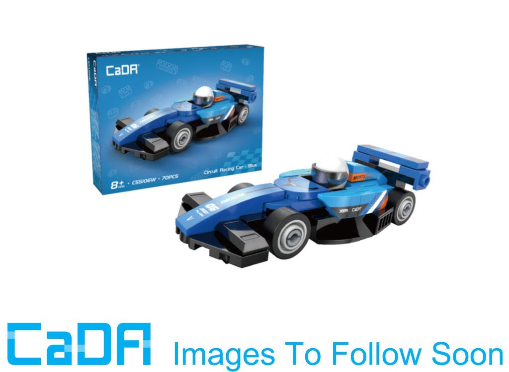 Cada Mini Blue Circuit Racing Car - 70 Pcs