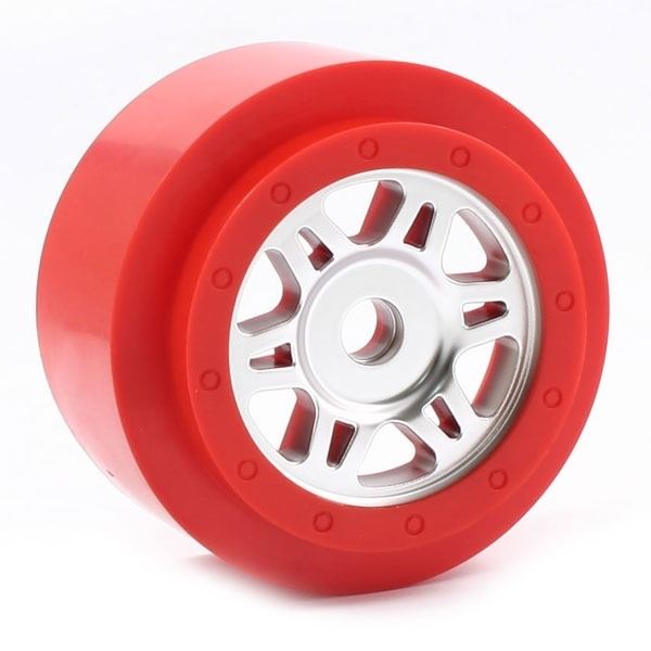 Fastrax Sc Chrome/Red Ring One Piece Wheels(2)-Sc10 2Wd Fr