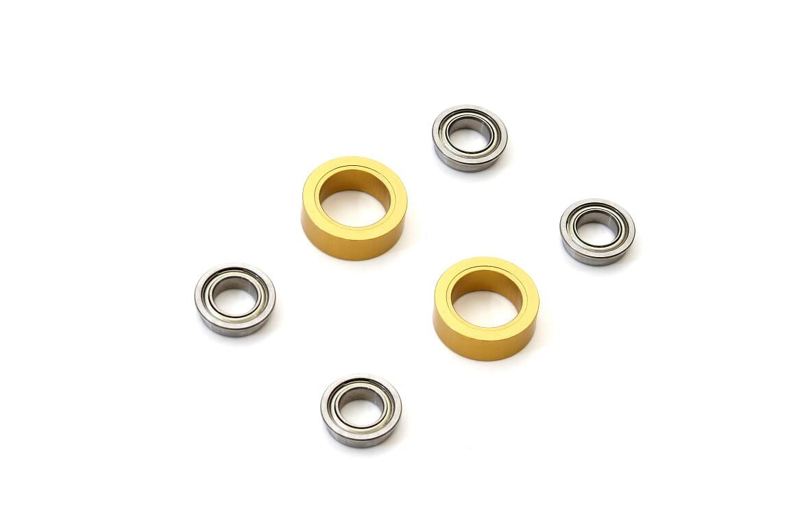 Sp Wheel Shaft Double Bearing Set Kyosho Ep Fantom (2) - Gold