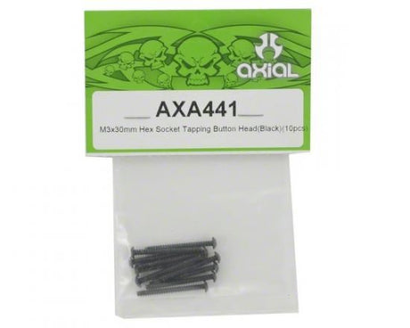 AXIAL Hex Tap Button Head M3x30mm Black (10)