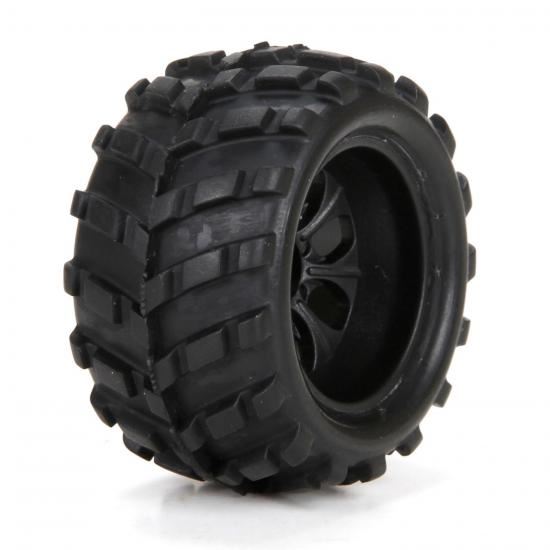 ECX Front/Rear Premount Tire:(2) 1:24 4WD Ruckus