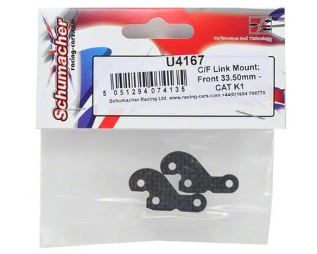 Schumacher C/F Link Mount; Front 33.50mm - CAT K1