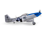 E Flite P-51D Mustang 1.2m BNF Basic with AS3X and SAFE Select inCrip