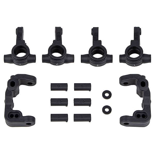 TEAM ASSOCIATED RC10B6.4 -1MM SCRUB CASTER AND STEERING BLOC