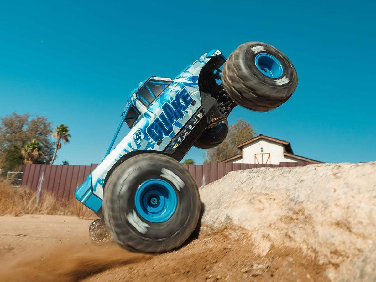 Arrma 1/8 Quake 4S Dsc 4X4 Rtr Monster Truck, White/Blue