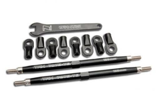TRAXXAS Toe links, Revo (Tubes 7075-T6 aluminium, black)(128mm, fits