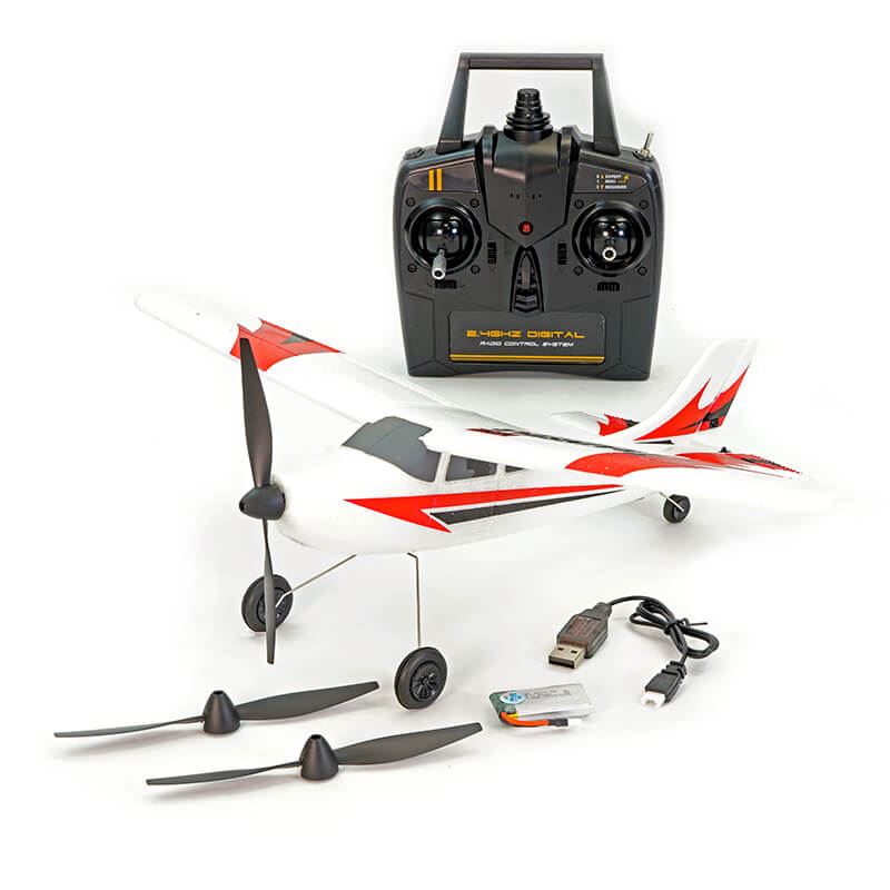 Volantex Trainstar Mini V2 3Ch 400Mm Brushed W/Gyro Rtf - Red