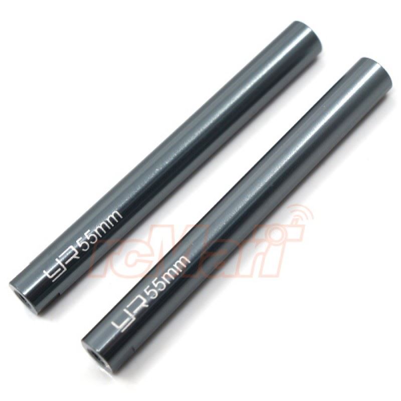 Yeah Racing Threaded Aluminum M3 Link Pipe 6x55mm 2pcs GunMetal