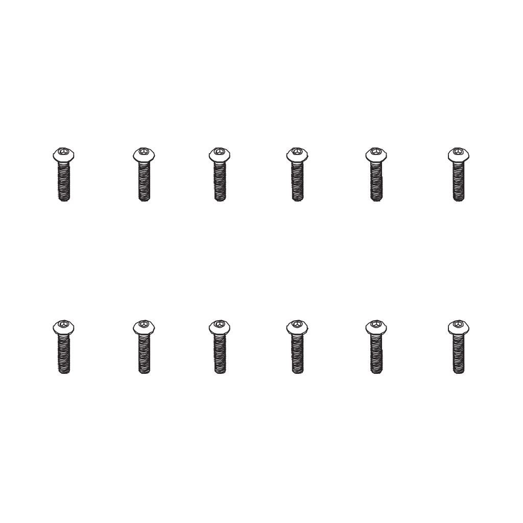 Pd Racing B Head Hex Screw Hm4*20   12Pcs