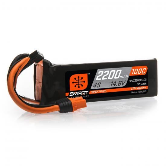 Spektrum 2200mAh 4S 14.8V 100C Smart LiPo Battery IC3