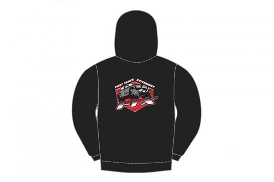 FTX Badge Logo Brand Zipped Hoodie Black - Large