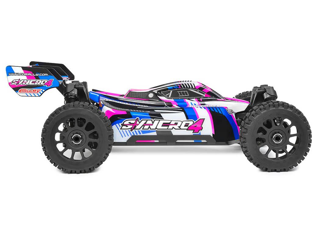 Corally Syncro-4 Brushless 4S Basher Buggy Rtr - Pink/Blue