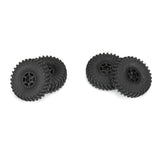 Proline 1/24 Maxxis Trepador F/R 1.0In Tires Mtd 7mm Black Holcomb (4