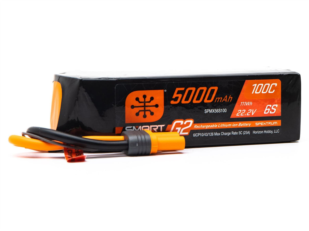 Spektrum 22.2V 5000mAh 6S 100C Smart G2 LiPo Battery: IC5