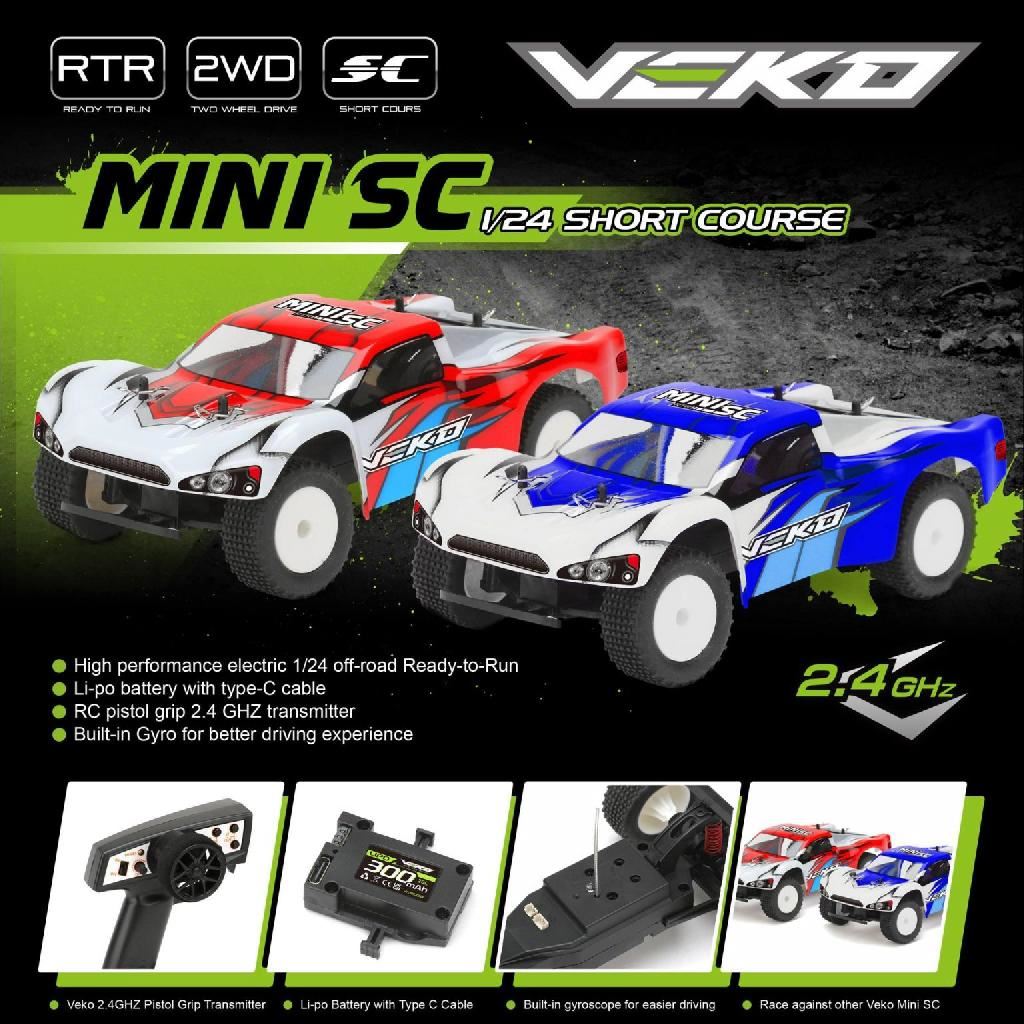 Veko Mini Sc Red 1:24 Short Course Rtr With Gyro
