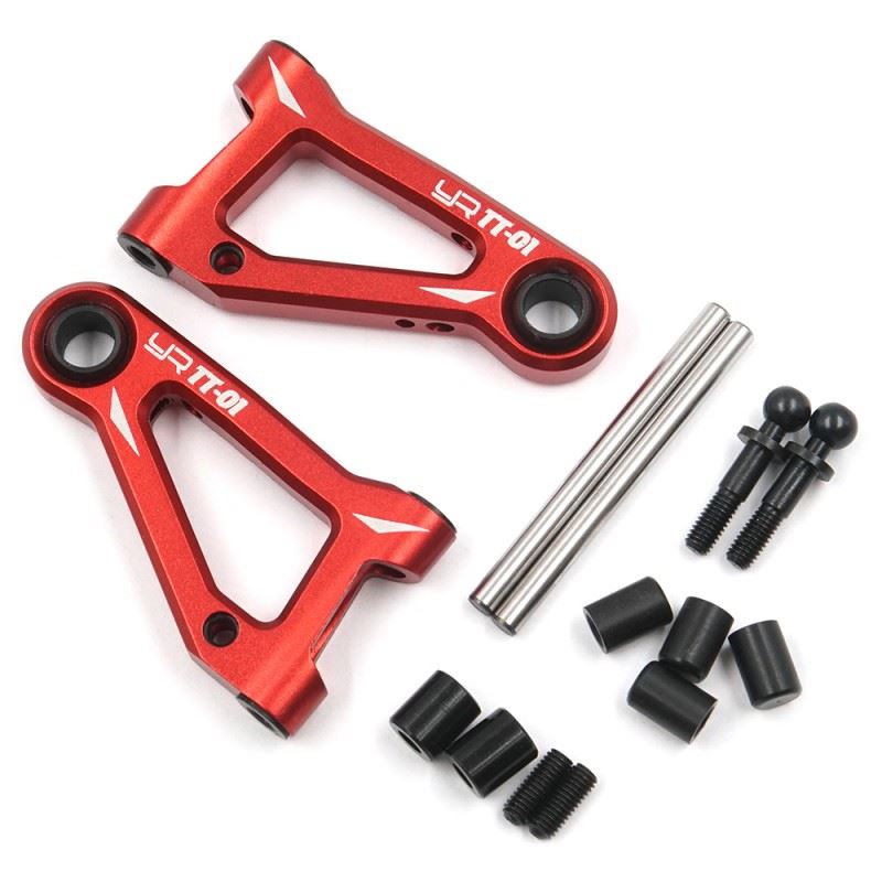 Yeah Racing Aluminum Front Lower Arm Set For Tamiya TT-01 TT-01E Red