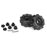 Pro 1/10 Sand Paw Hp Belted F/R 2.8In Mt Tires Mtd 12/14Mm Black