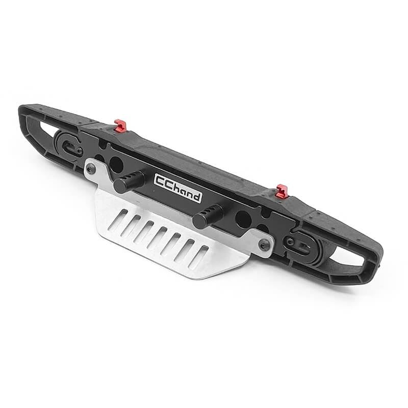 RC4WD OEM WIDE FRONT BUMPER W/ LICENSE PLATE HOLDER + STEERING GUARD FOR AXIAL 1/10 SCX10 III JEEP (