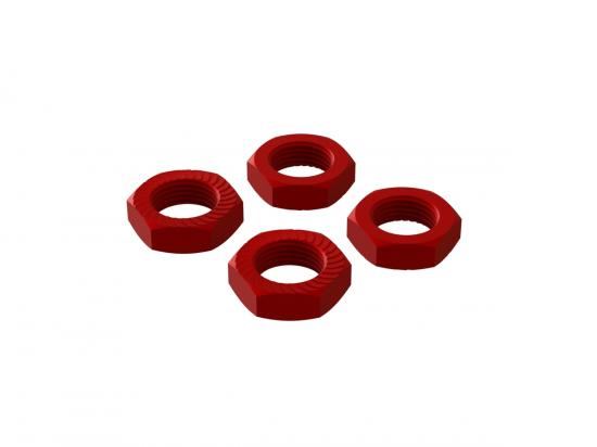Arrma Aluminum Wheel Nut 17mm Red (4)
