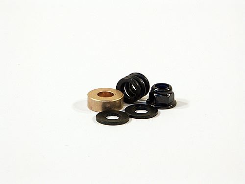 HPI Spring 4.9X8X7mm W. Wshr 4.3X10X1.0mm Hex -Blk Set