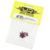 Yeah Racing Aluminum 7075 3x6mm Hex Socket Button Head Screws 10pcs Red