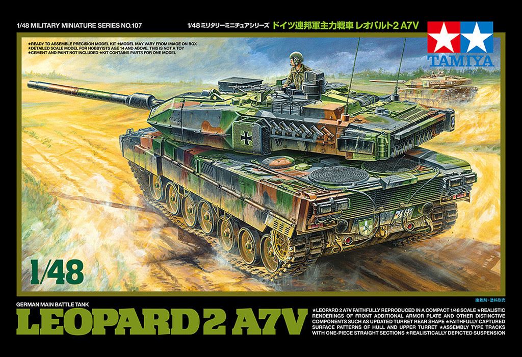 Tamiya 1/48 German Main Battle Tank Leopard 2 A7V