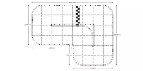 Kyosho Mini-Z Carpet Track 50 Basic Set (40Pcs - 50X50)