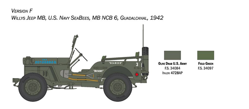Italeri 1/24 Willys Jeep MB