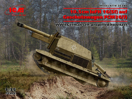 Icm 10.5Cm Lefh 16(Sf) Auf Geschutzwagen Fcm36(F), Wwii German Self-Propelled Howitzer