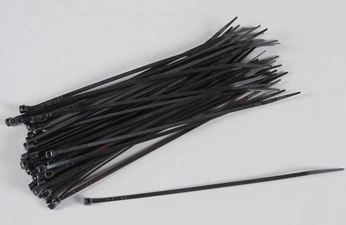 FG Modellsport Cable Clamps Black 2.5x165(Pk50)
