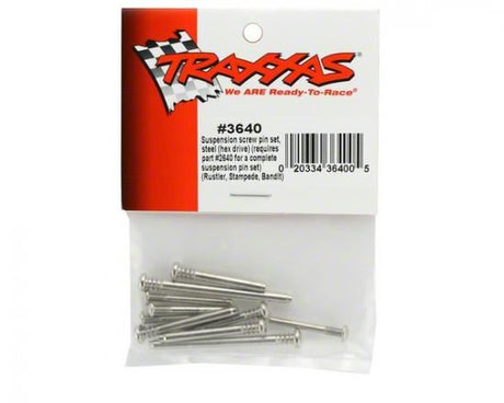 TRAXXAS Suspension screw pin set, steel (hex drive)