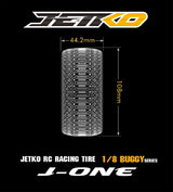 Jetko J One Composite Ultra Soft Belted 1:8 Buggy Tyres Only (4)