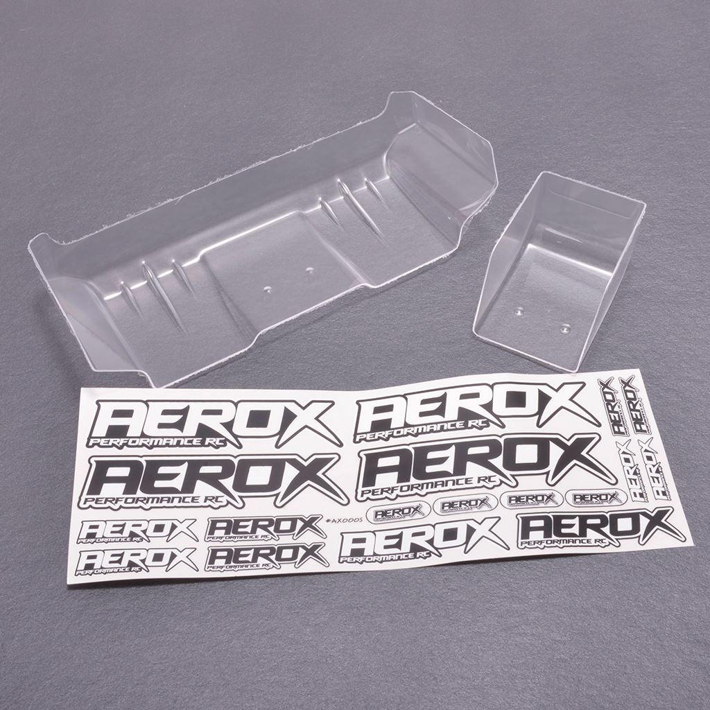 Aerox 1/10 Wide Rear Wing - 1Mm Clear (2 Part)