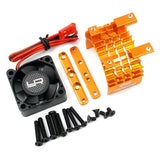 Yeah Racing Aluminium 540 & 550 Motor Heat Sink w/Tornado High Speed Fan Orange
