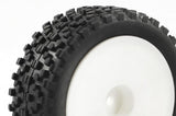 FASTRAX 1/10TH MOUNTED CUBOID BUGGY FRONT TYRES DISHED