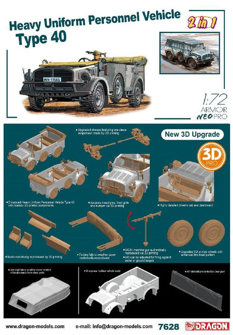 Dragon 1/72 Heavy Uniform Personnel Vehicle Type 40