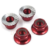 Yeah Racing 5mm Aluminum Wheel Lock Nut 4pcs Red