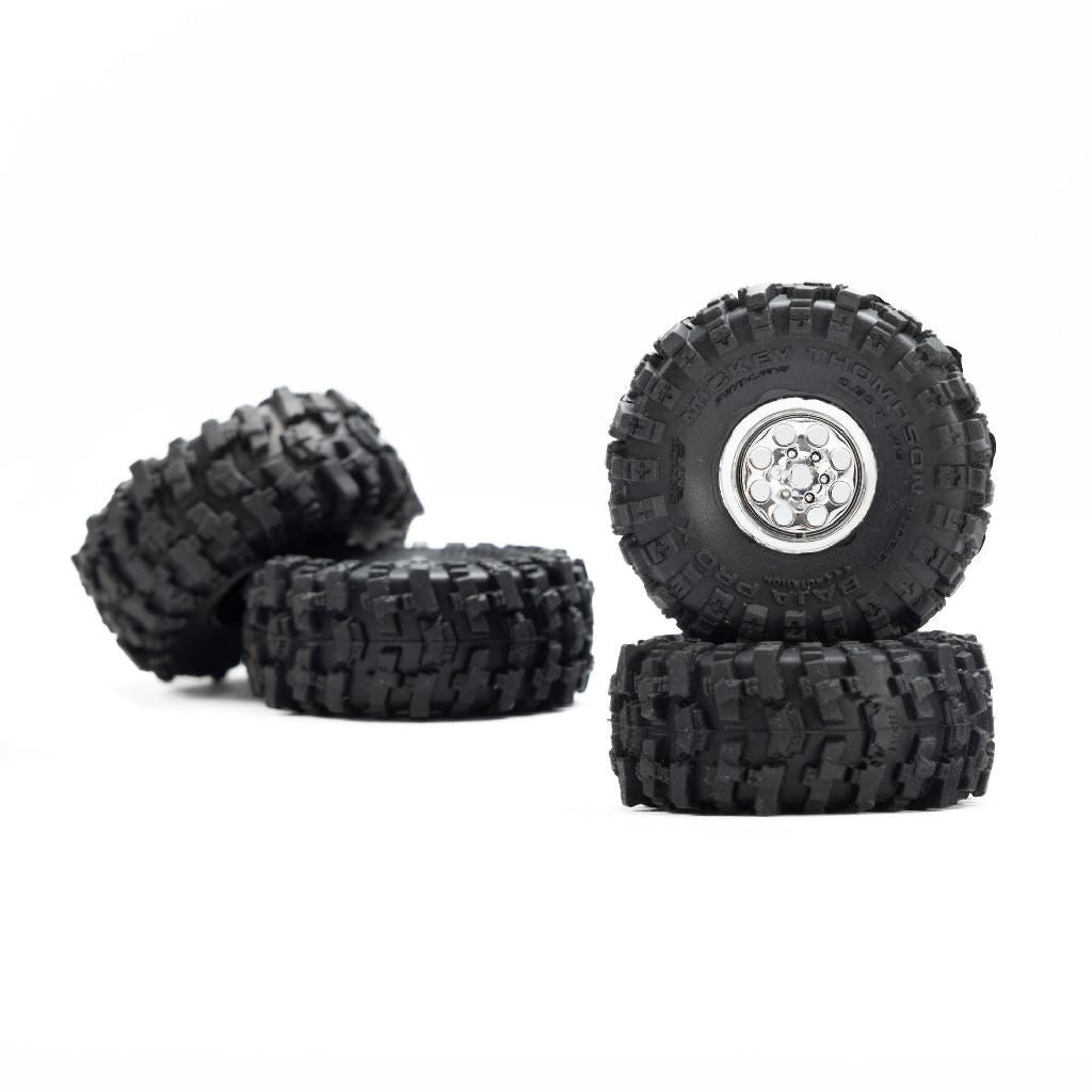 Pro-Line 1/30 Baja Pro X Front/Rear Mounted Chrome Beast Tires (4): A