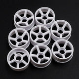 Yeah Racing Plastic Narrow Rim Rwd Set 8.5Mm X 20Mm (Offset 0 +1 +1.5 +2) White For 1/28 Mini-Z