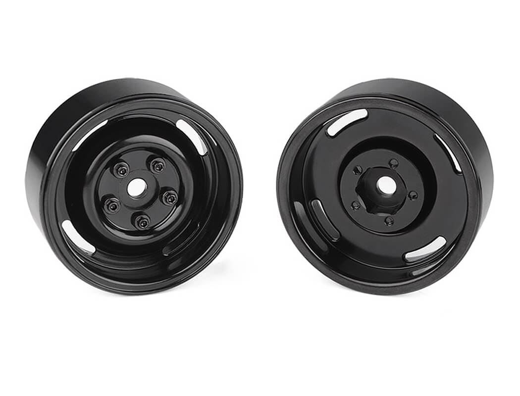 Rc4Wd 1.9  Landies Vintage Stamped Steel B/Lock Wheels Black