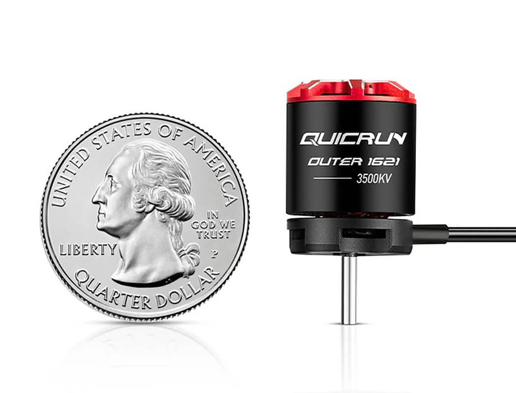 Hobbywing Quicrun Outer 1621Sl 3500Kv Motor Black (1/24Th)