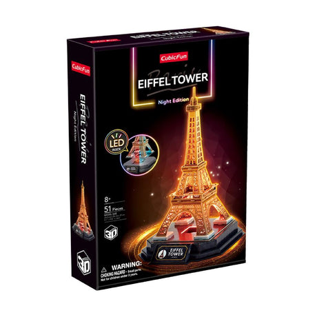 Cubicfun Eiffel Tower Night Edition With Led Lighting (51 Pieces)
