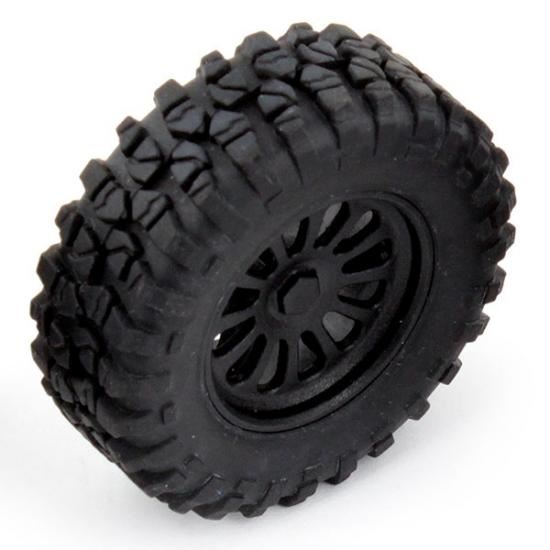 ASSOCIATED MT28 WHEELS & TYRES MOUNTED (F & R)