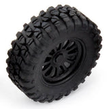 ASSOCIATED MT28 WHEELS & TYRES MOUNTED (F & R)