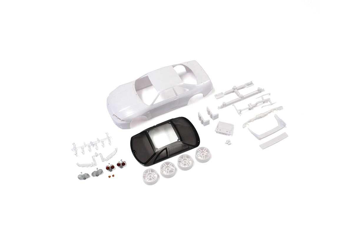Bodyshell Nissan Skyline R33 Mini-Z + 4Wd Rims (White Body)